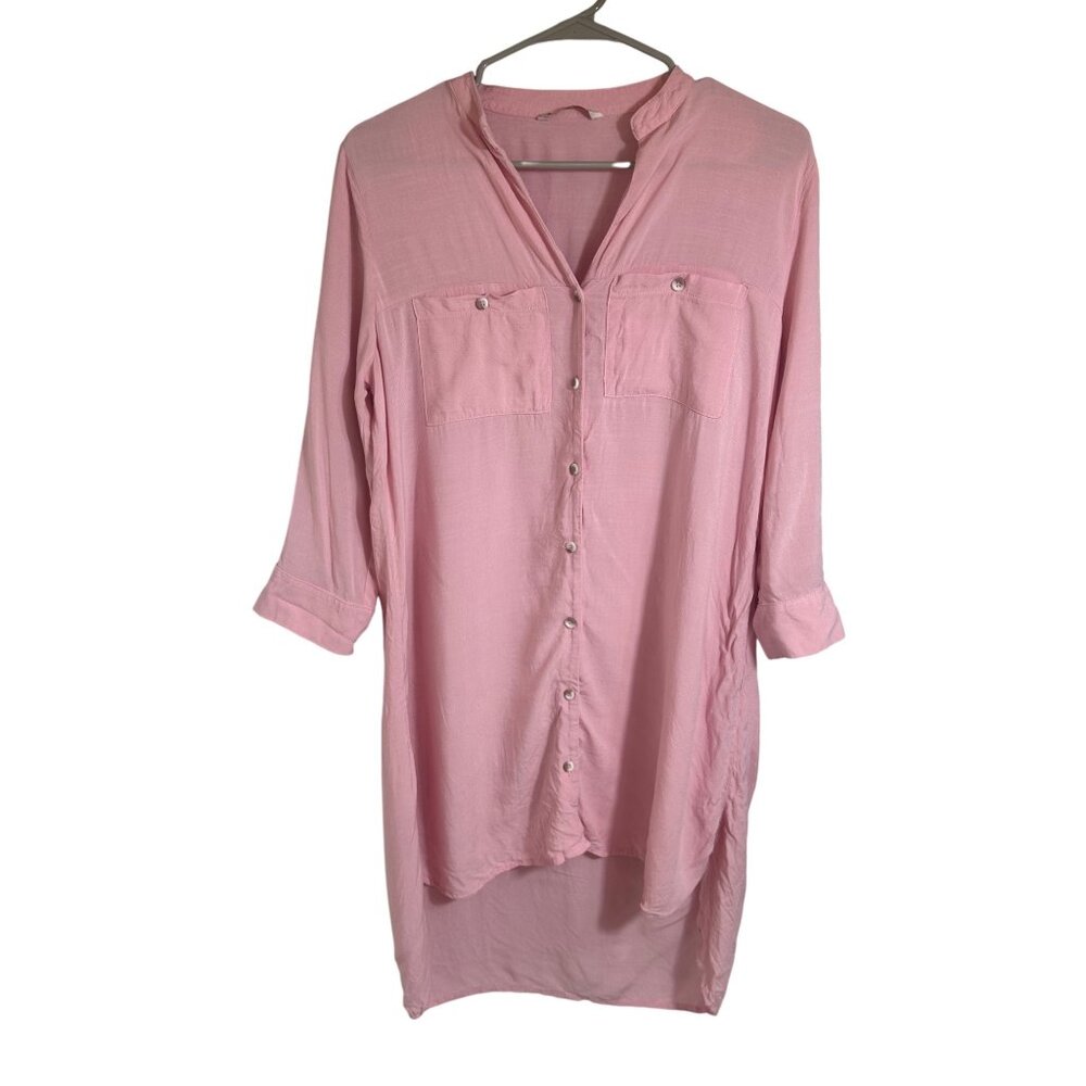 Button down shirt dress Pink Size Medium